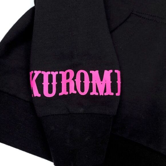 HOT TOPIC Hello Kitty Kuromi 3D Ears Oversized Fleece Hoodie Kawaii Small Black - Picture 7 of 9